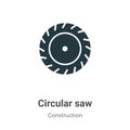 Circular saw vector icon on white background. Flat vector circular saw icon symbol sign from modern construction collection for Royalty Free Stock Photo