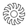 Circular saws line icon. Outline vector design