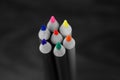 Horizontal Selective color  pencil tips Royalty Free Stock Photo