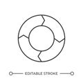 Circular sequence diagram line icon