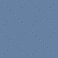 Circular shapes creates an interesting seamless blue pattern.