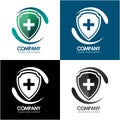 Circular shild Medical Logo Health Icon Vector Logo Design. Royalty Free Stock Photo