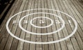 Circular Shuffle Board Target Royalty Free Stock Photo