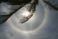 Circular solar halo Royalty Free Stock Photo