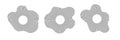 Circular sound waves audio music round symbols of voice equalizers radial spectrum designs ring patterns. Vector