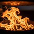 From a circular source possibly a fire pit or stove emphasizing the Royalty Free Stock Photo