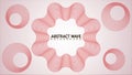 Circular Spectrum Audio Wave Design Vector, Abstract Wave Line Background Design Template, Ellipse, Red Orange, Pink, Brown