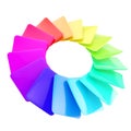 Circular spectrum range palette of glossy cards Royalty Free Stock Photo