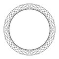 Circular spiral element. Abstract geometric circle element.