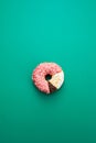 Circular statistical graphic made of doughnuts