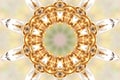 Circular symmetrical gold chain design background