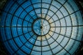 Circular symmetry of the glass dome in Milan Royalty Free Stock Photo