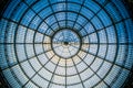 Circular symmetry of the glass dome in Milan IV Royalty Free Stock Photo