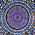 Circular Symphony III: Another image of a geometric pattern created with circles, but in a different design and color scheme2, G
