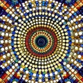 Circular Symphony III: Another image of a geometric pattern created with circles, but in a different design and color scheme5, G