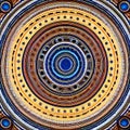 Circular Symphony III: Another image of a geometric pattern created with circles, but in a different design and color scheme3, G