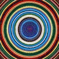Circular Symphony: An image of a geometric pattern created with circles, in harmonious colors and intricate designs5, Generative
