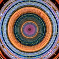 Circular Symphony: An image of a geometric pattern created with circles, in harmonious colors and intricate designs3, Generative
