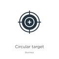 Circular target icon vector. Trendy flat circular target icon from business collection isolated on white background. Vector