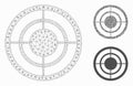 Circular Target Vector Mesh Network Model and Triangle Mosaic Icon