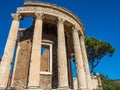 Circular Temple or Vesta on the banks of the river Aniene in Tivoli, Italy