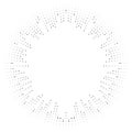 circle irregular rays dotted boths ends medium space center line tapering outwards Royalty Free Stock Photo
