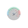 Circular thermometer showing a moderate temperature reading, generative ai Royalty Free Stock Photo