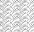 Circular tile pattern from small square tile. Seamless Vector.