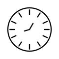 circular time clock watch line style icon