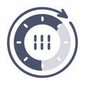 Circular Time Process Icon for Workflow Management Royalty Free Stock Photo