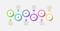 Circular timeline business infographics template design