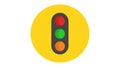 Circular Traffic Light Icon, Basic Stop Go Signal System, vector design Generative AI Royalty Free Stock Photo