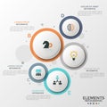 Circular translucent infographics