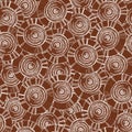 Circular, tribal pattern with motifs of an African tribes Surma and Mursi Royalty Free Stock Photo