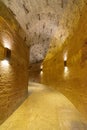 Circular tunnel on a snail-shaped ramp for people to pass inside Castel Sant\'Angelo, Rome