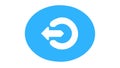 Circular Undo Arrow Icon for Reversing Actions in Digital Interfaces, vector design Generative AI Royalty Free Stock Photo