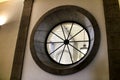 Circular Vintage stone window with glass