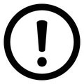 Circular warning symbols icon. Attention caution danger sign, Exclamation mark sign