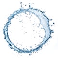 Water splash circle isolated Royalty Free Stock Photo