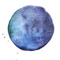 Circular Watercolor bleu and violet background