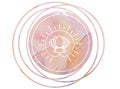 Circular Watercolor mandala meditation Symbol lotus Royalty Free Stock Photo