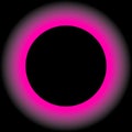 Circular wireframe as logo element or frame in pink colour
