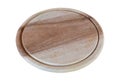 Circular wooden cutting board isolated Royalty Free Stock Photo