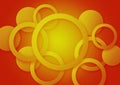 Circular yellow-orange background textured wallpaper design Royalty Free Stock Photo