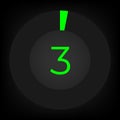 Circulate progress bar with numeric count at the 3