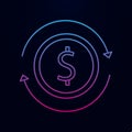 Circulation of money nolan icon. Simple thin line, outline vector of banking icons for ui and ux, website or mobile application