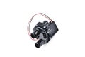Circulation pump with electric drive of the car heating system, white background Royalty Free Stock Photo