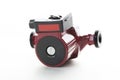 Circulation pump for heating on a white background Royalty Free Stock Photo