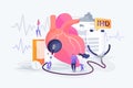 Ischemic heart disease concept vector illustration