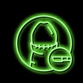 circumcised penis disease neon glow icon illustration